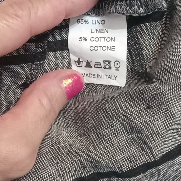 INIZIO From Italy Women's Gray & Black Linen & Cotton Jacket - Picture 4 of 8